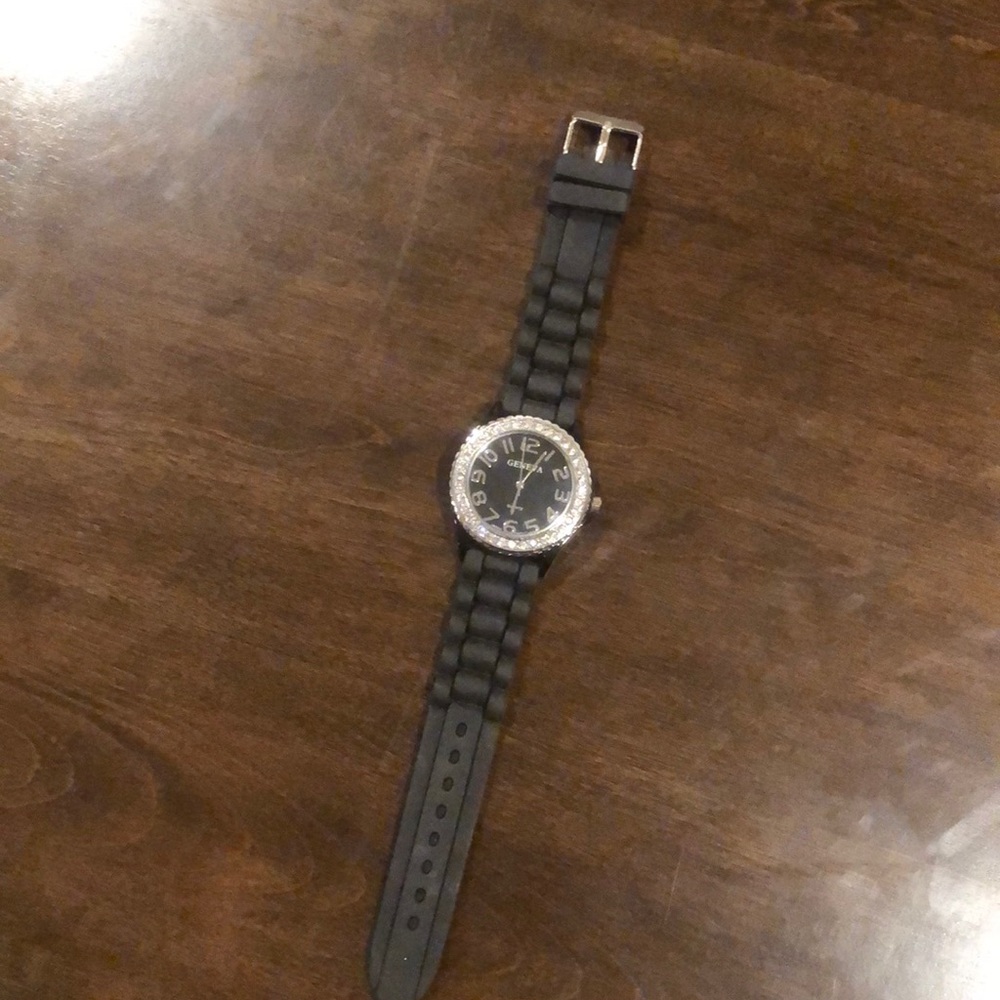 Rubber band bling watch